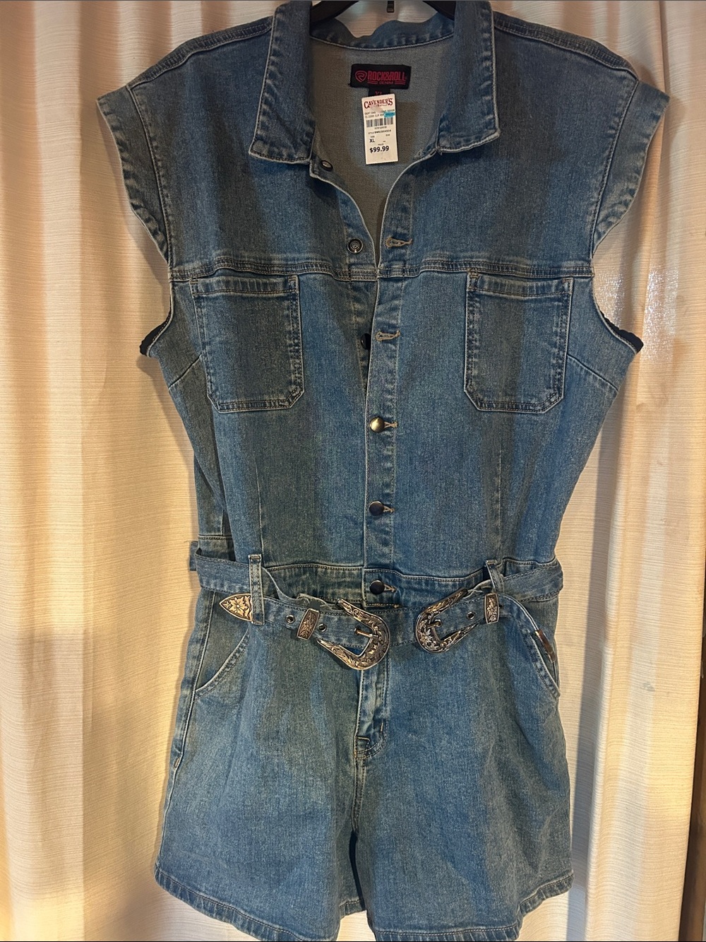 Denim romper NWT